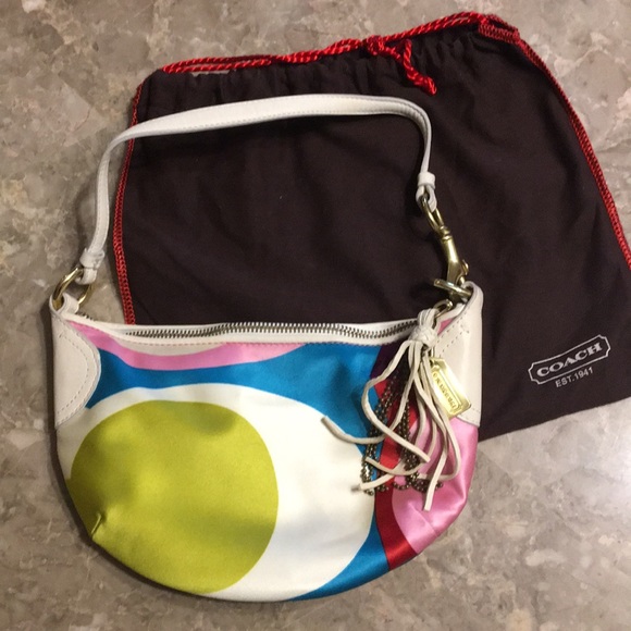 Coach satin handbag, Authentic - Picture 1 of 8